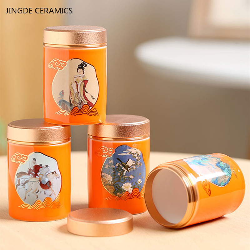ポータブルトラベルティーキャディ,PUアラーシールジャー,セ - Coffee Tea Jar Set のレビューと価格