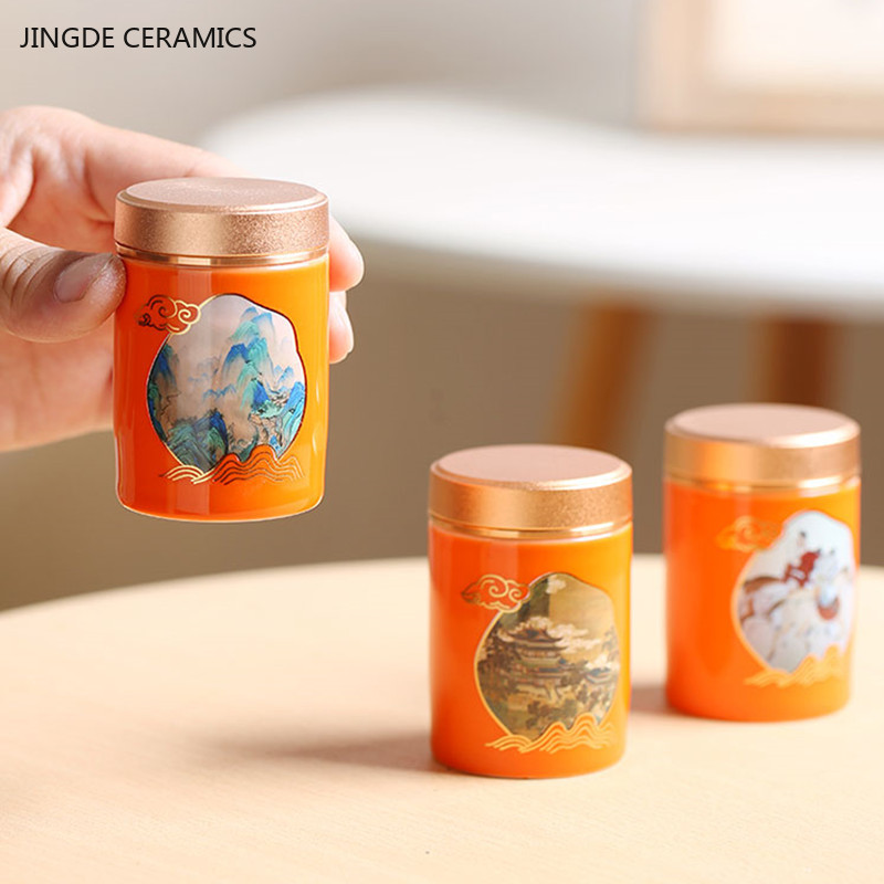 ポータブルトラベルティーキャディ,PUアラーシールジャー,セ - Coffee Tea Jar Set のレビューと価格