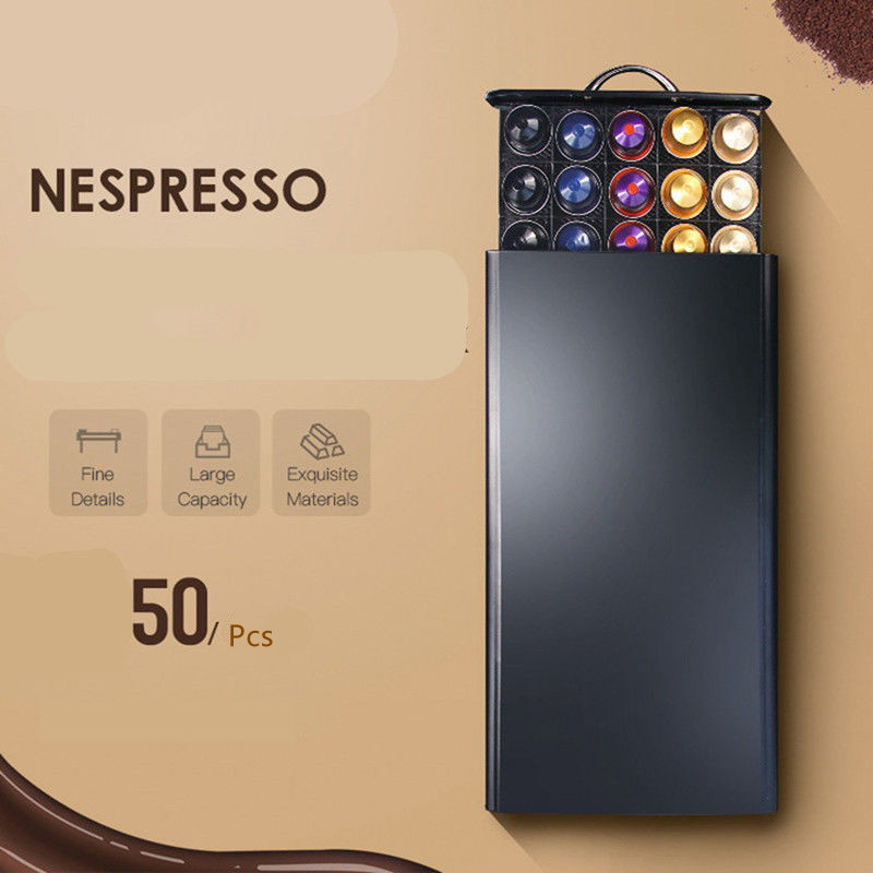 50個入りコーヒーカプセルオーガナイザー 実用的なコーヒーポ - Coffee Capsule Holder のレビューと価格