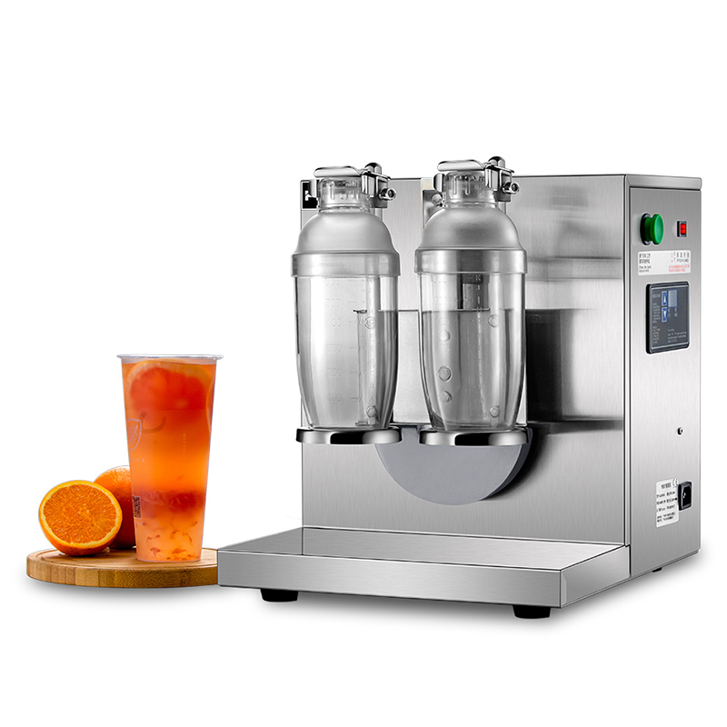 自動ダブルヘッドミルクティーシェーカー ステンレス製バブルテ - Coffee Tea Boba のレビューと価格