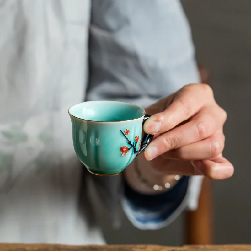 中国の手作り梅模様セラミックティーカップ小さなコーヒーカップ - Coffee Tea In Chinese のレビューと価格