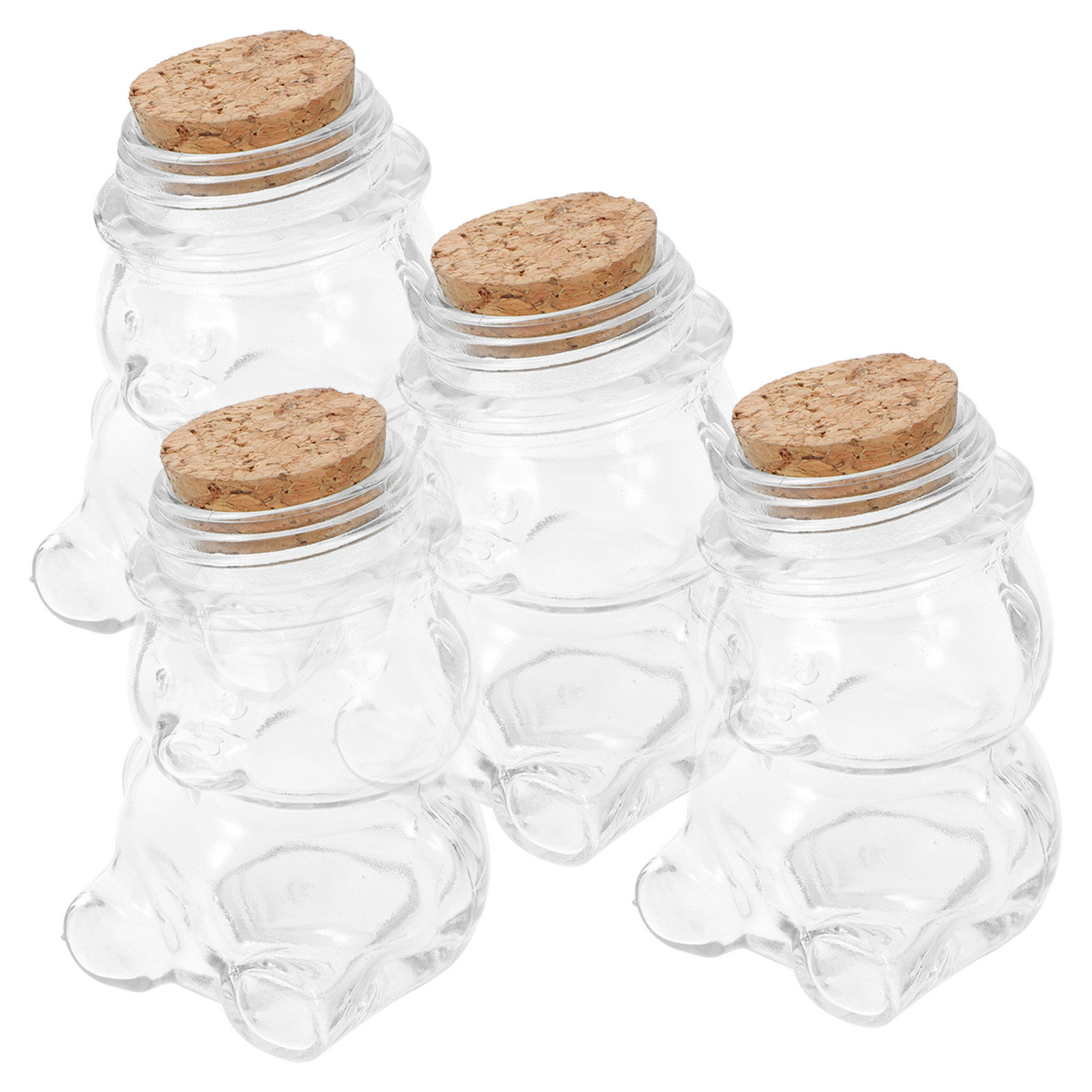 4個入りガラスキャンディジャーセット 透明な気密食品保存容器 - Coffee Tea Jar Set のレビューと価格