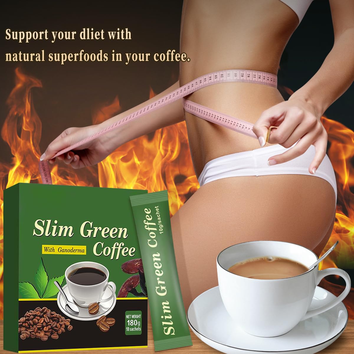 18 ピース/箱プレミアムスリムグリーンコーヒー減量超安全高 - Coffee Tea Weight Loss のレビューと価格