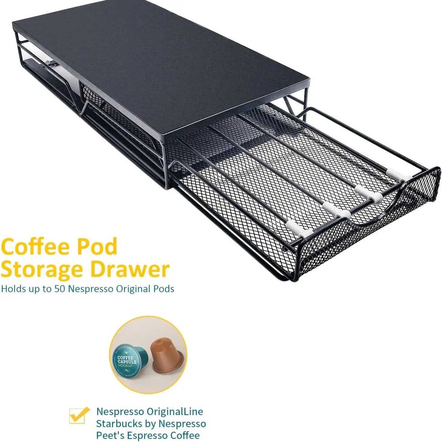 ネスプレッソコーヒーカプセル用デスクトップ引き出し収納ラック - Coffee Capsule Holder のレビューと価格