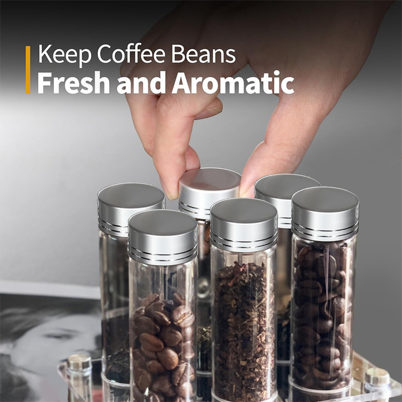 コーヒー豆保存容器ポータブルコーヒー保存瓶ディスプレイラック - Coffee Tea Jar Set のレビューと価格