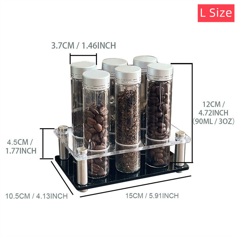 コーヒー豆保存容器ポータブルコーヒー保存瓶ディスプレイラック - Coffee Tea Jar Set のレビューと価格